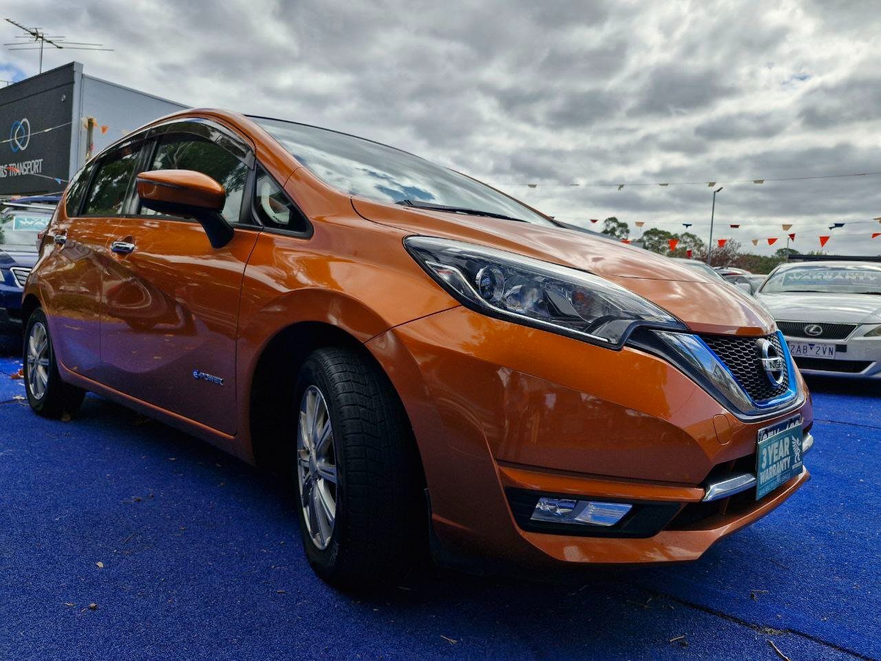 2017 NISSAN Note epower Sedan Petrol Automatic orange for sale at LENA AUS GROUP PTY LTD image 1